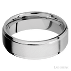 7 mm wide Flat Grooved Edges Cobalt Chrome band.
