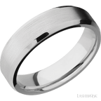 6 mm wide Beveled Platinum band.