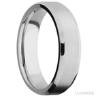 6 mm wide Beveled Platinum band.