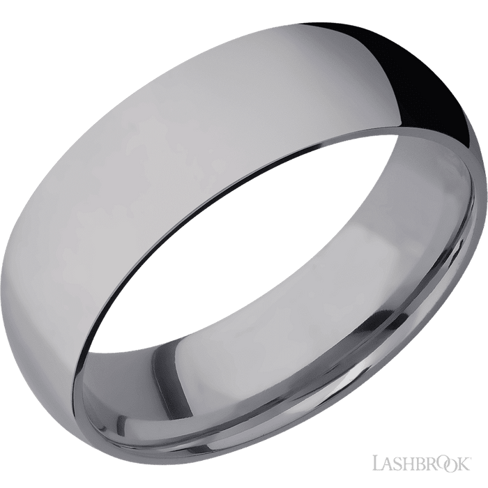 7 mm wide Domed Tantalum band.