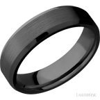 6 mm wide Beveled Zirconium band.