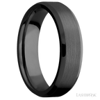 6 mm wide Beveled Zirconium band.
