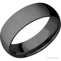 7 mm wide Domed Zirconium band.