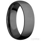7 mm wide Domed Zirconium band.