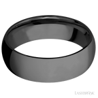 7 mm wide Domed Zirconium band.
