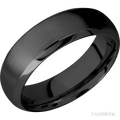7 mm wide Domed Bevel Zirconium band.