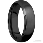 7 mm wide Domed Bevel Zirconium band.