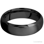 7 mm wide Domed Bevel Zirconium band.