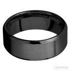 8 mm wide Beveled Zirconium band.