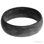 7 mm wide Domed Forged Carbon Fiber band featuring a Whiskey Barrel sleeve.