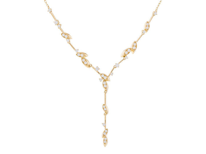 Diamond Necklace - 14 KT Yellow Gold