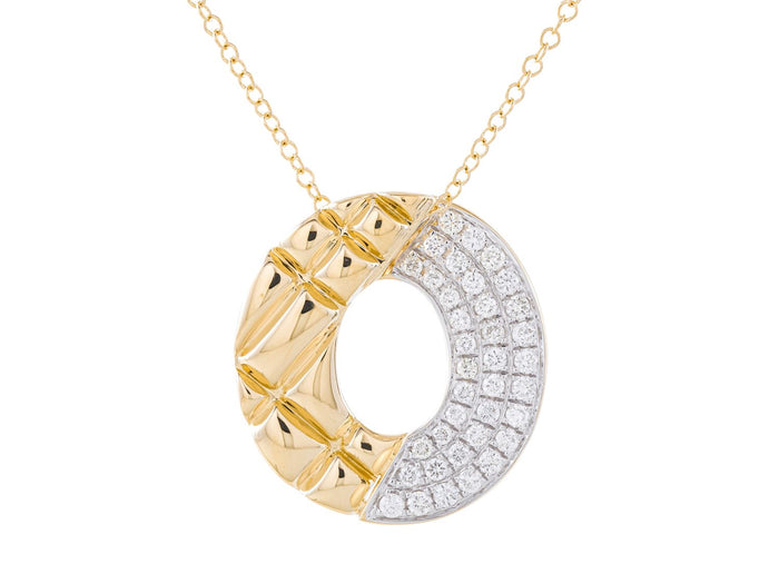Diamond Necklace - 14 KT Yellow Gold