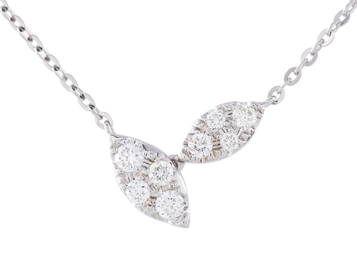 Diamond Necklace - 14 KT White Gold