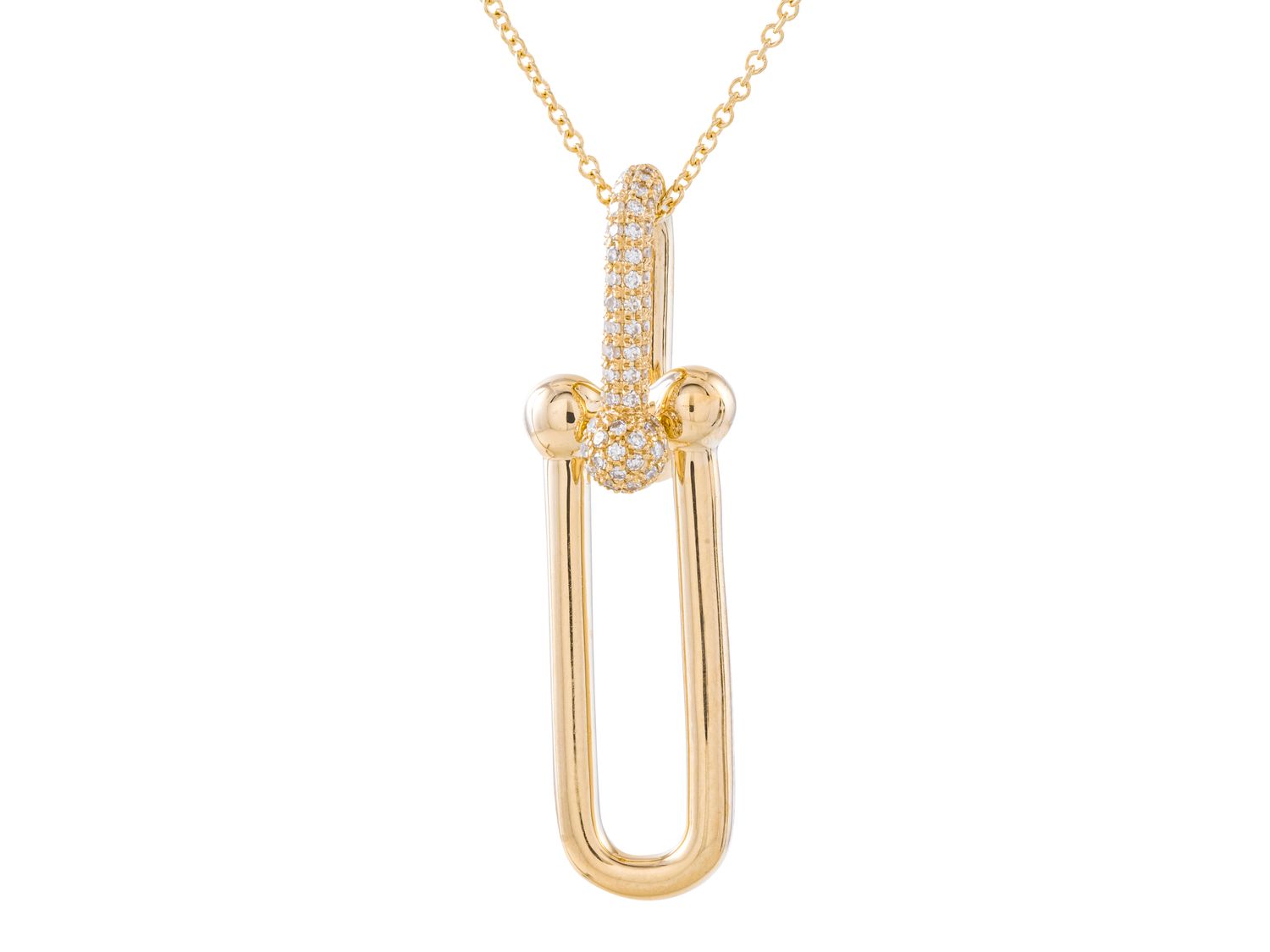 Diamond Necklace - 14 KT Yellow Gold