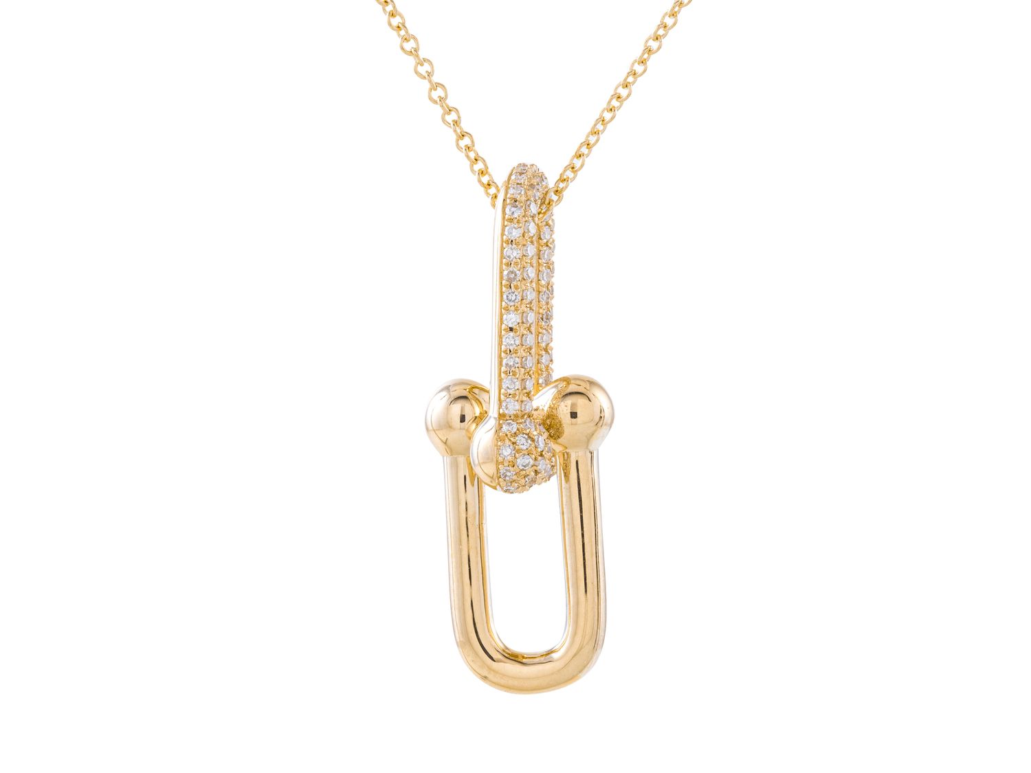Diamond Necklace - 14 KT Yellow Gold