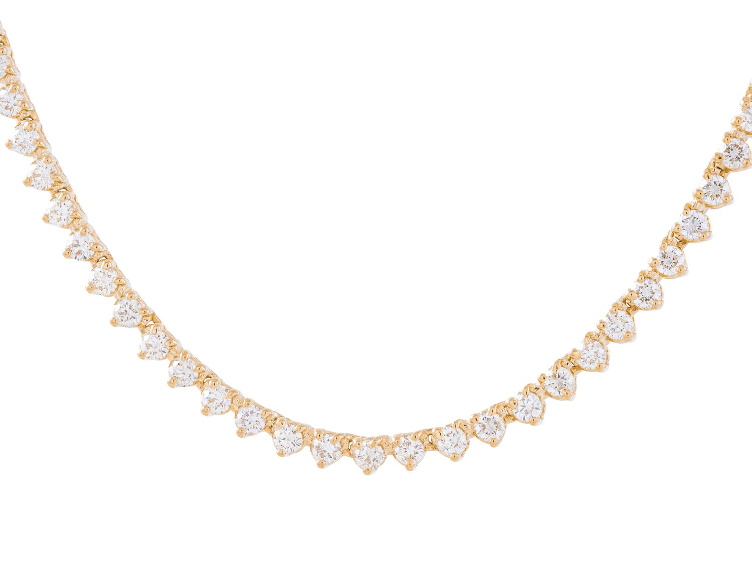Diamond Necklace - 14 KT Yellow Gold