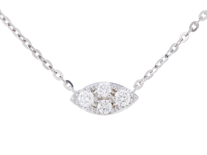 Diamond Necklace - 14 KT White Gold