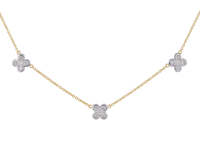 Diamond Necklace - 14 KT Yellow Gold