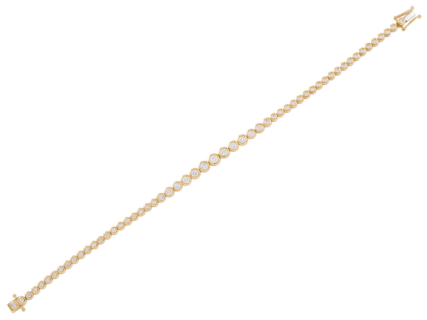 Diamond Bracelet - 14 KT Yellow Gold