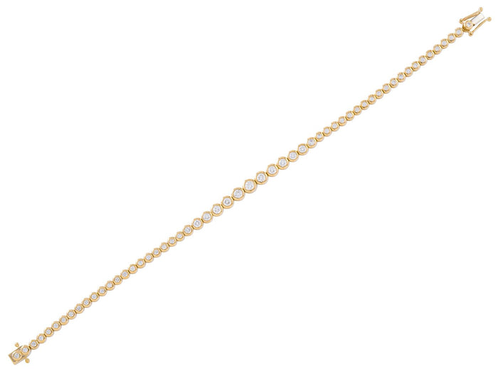 Diamond Bracelet - 14 KT Yellow Gold