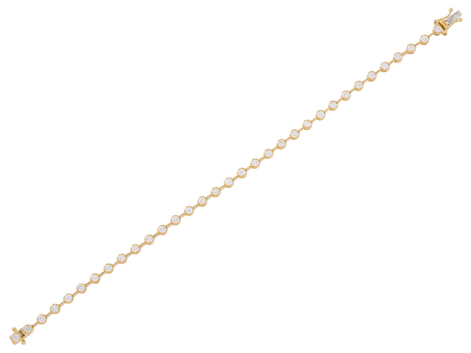 Diamond Bracelet - 14 KT Yellow Gold