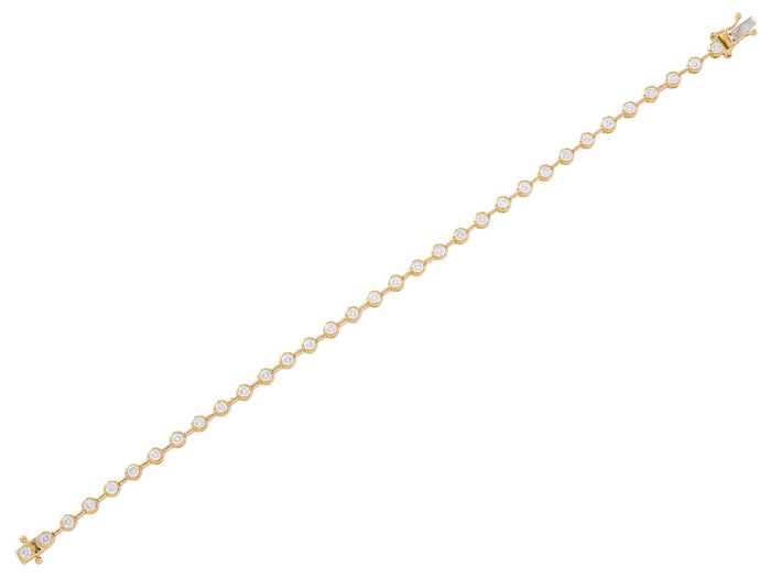 Diamond Bracelet - 14 KT Yellow Gold
