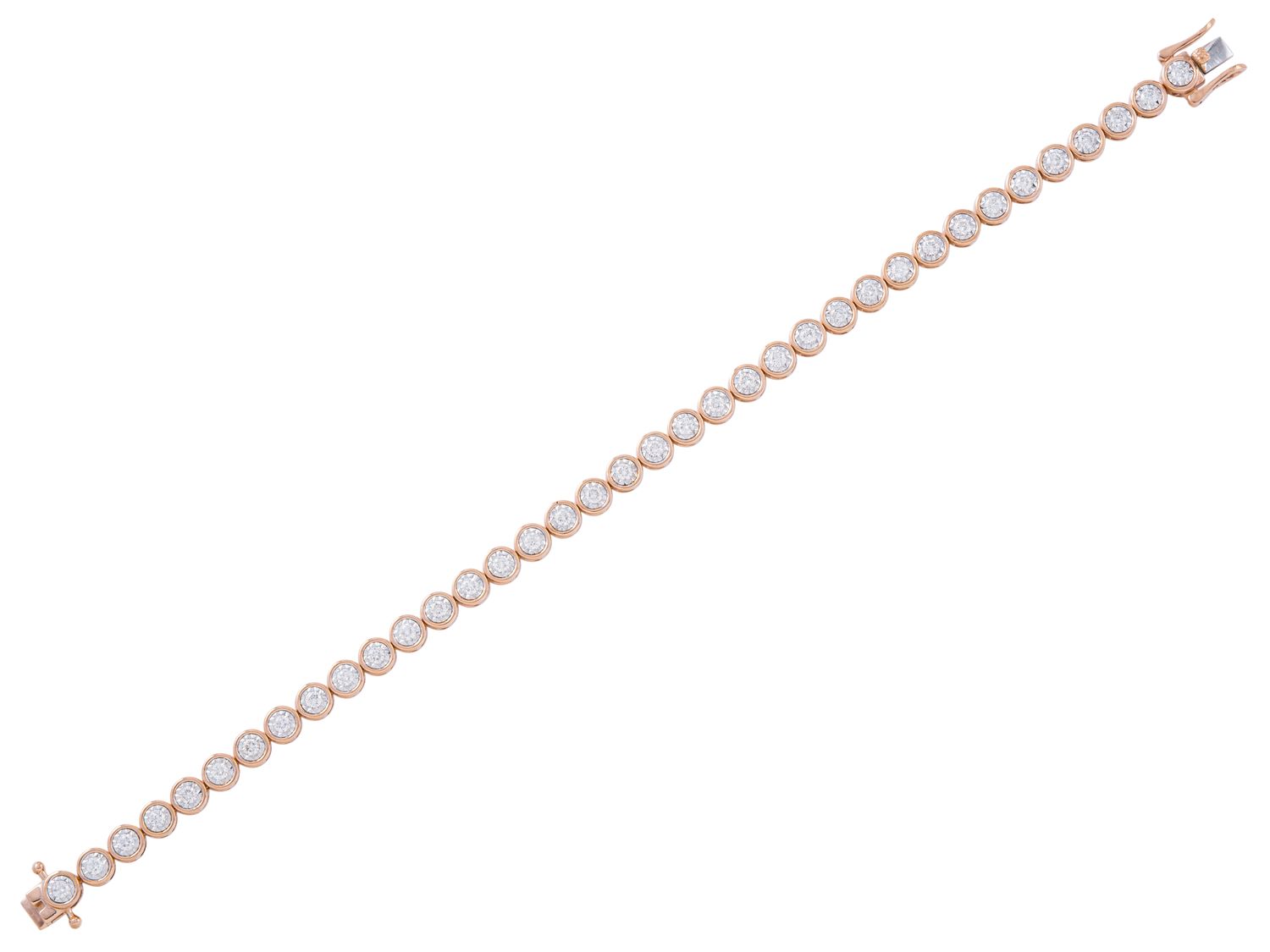 Diamond Bracelet - 14 KT Rose Gold