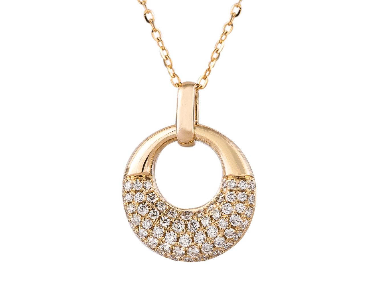 Diamond Necklace - 14 KT Yellow Gold