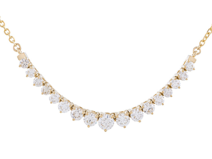 Diamond Necklace - 14 KT Yellow Gold
