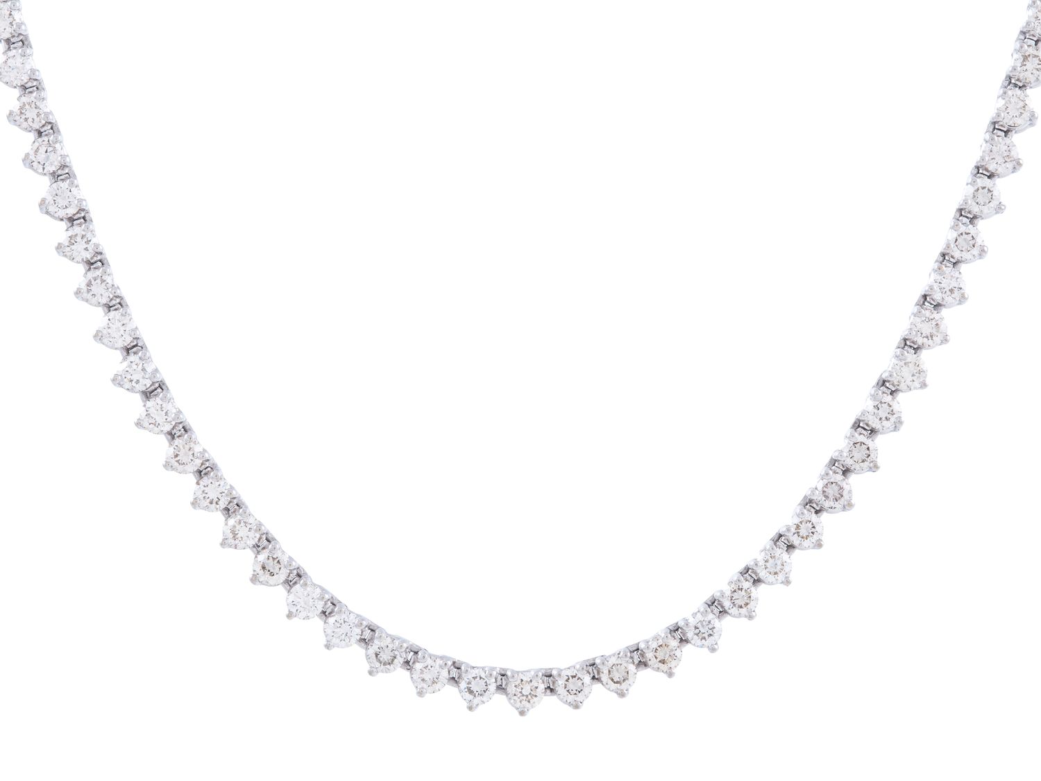 Diamond Necklace - 14 KT White Gold