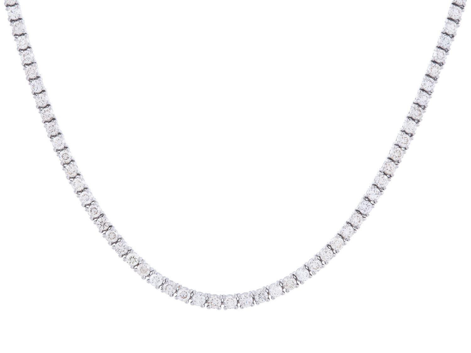 Diamond Necklace - 14 KT White Gold