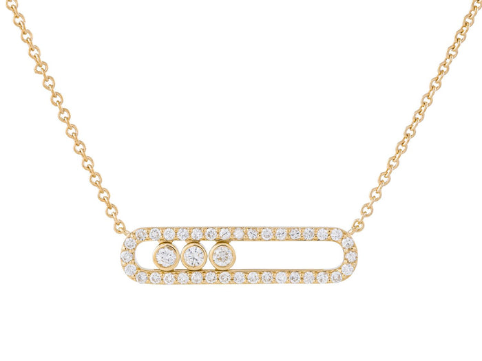 Diamond Necklace - 14 KT Yellow Gold