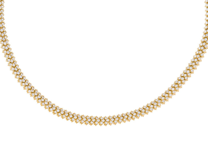 Diamond Necklace - 14 KT Yellow Gold