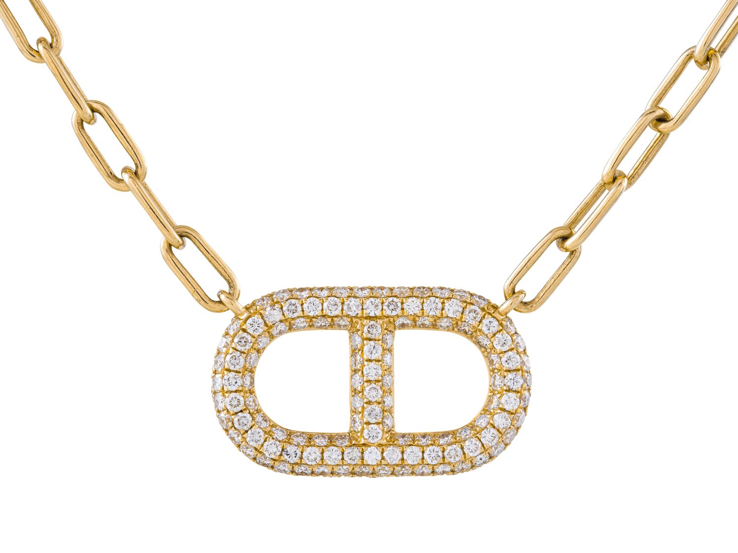 Diamond Necklace - 14 KT Yellow Gold