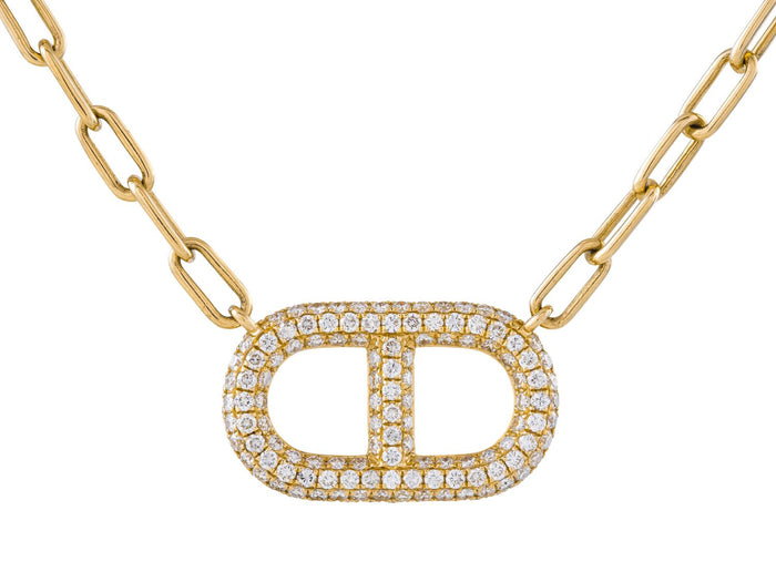 Diamond Necklace - 14 KT Yellow Gold