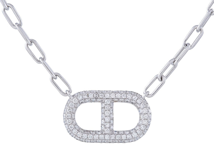 Diamond Necklace - 18 KT White Gold