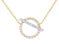 Diamond Necklace - 14 KT White and Yellow Gold