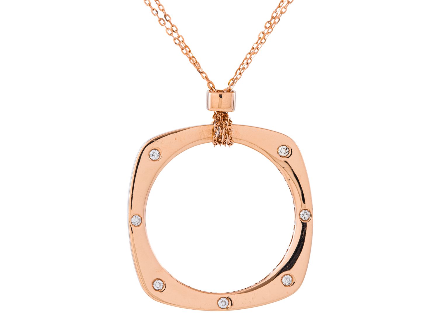 Diamond Necklace - 14 KT Rose Gold