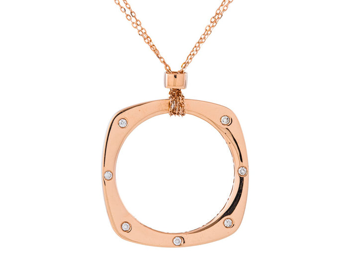 Diamond Necklace - 14 KT Rose Gold