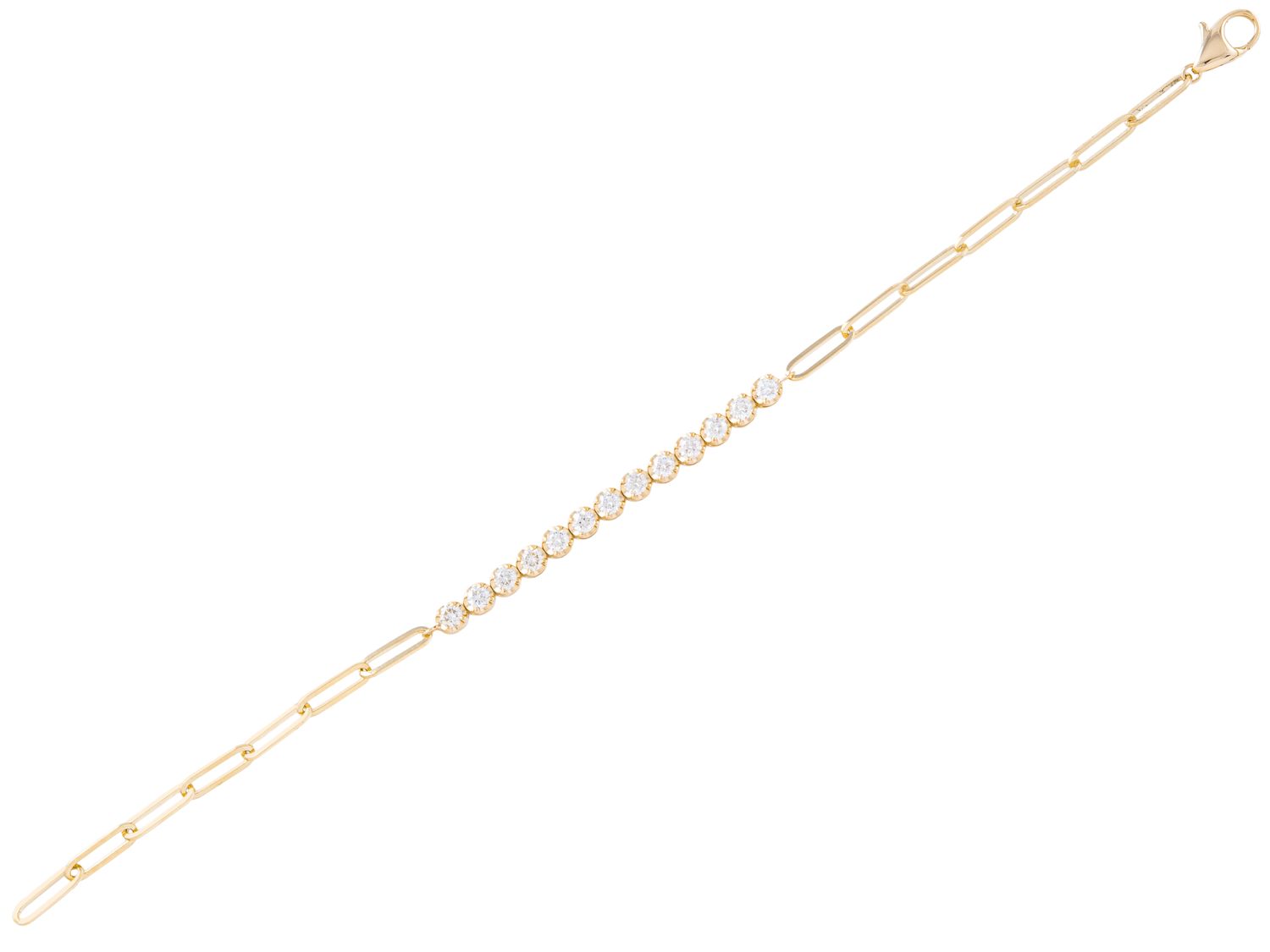 Diamond Bracelet - 14 KT Yellow Gold