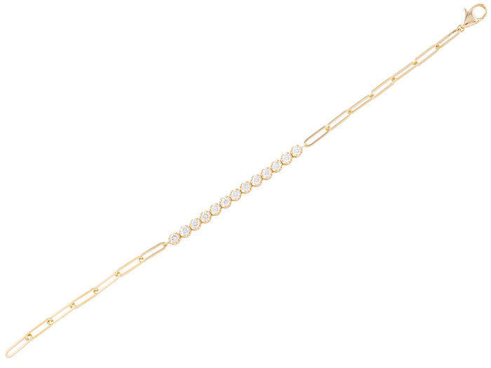 Diamond Bracelet - 14 KT Yellow Gold