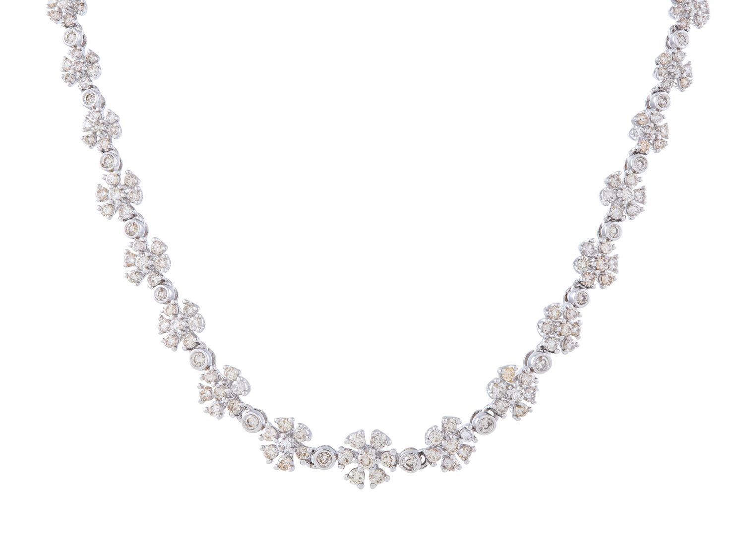 Diamond Necklace - 14 KT White Gold