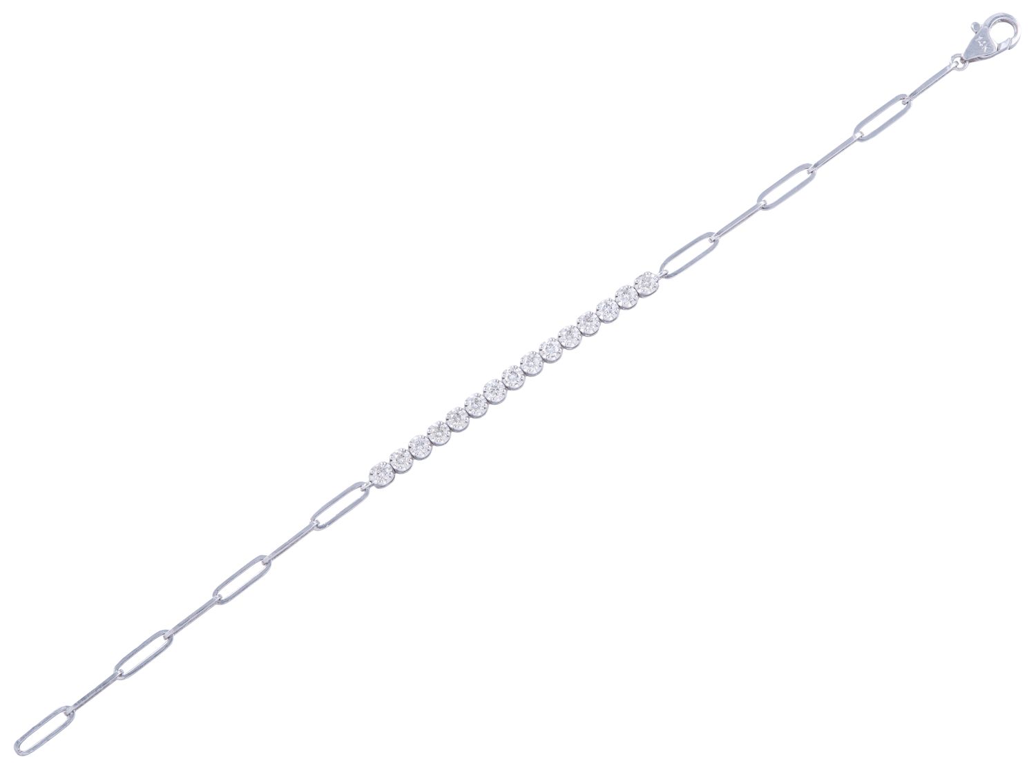 Diamond Bracelet - 14 KT White Gold