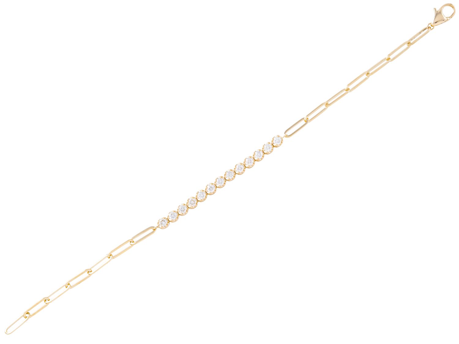 Diamond Bracelet - 14 KT Yellow Gold
