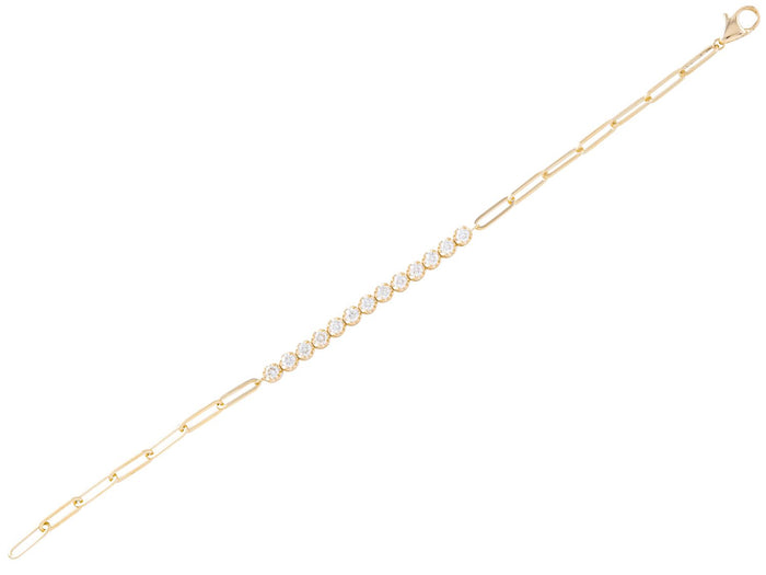 Diamond Bracelet - 14 KT Yellow Gold