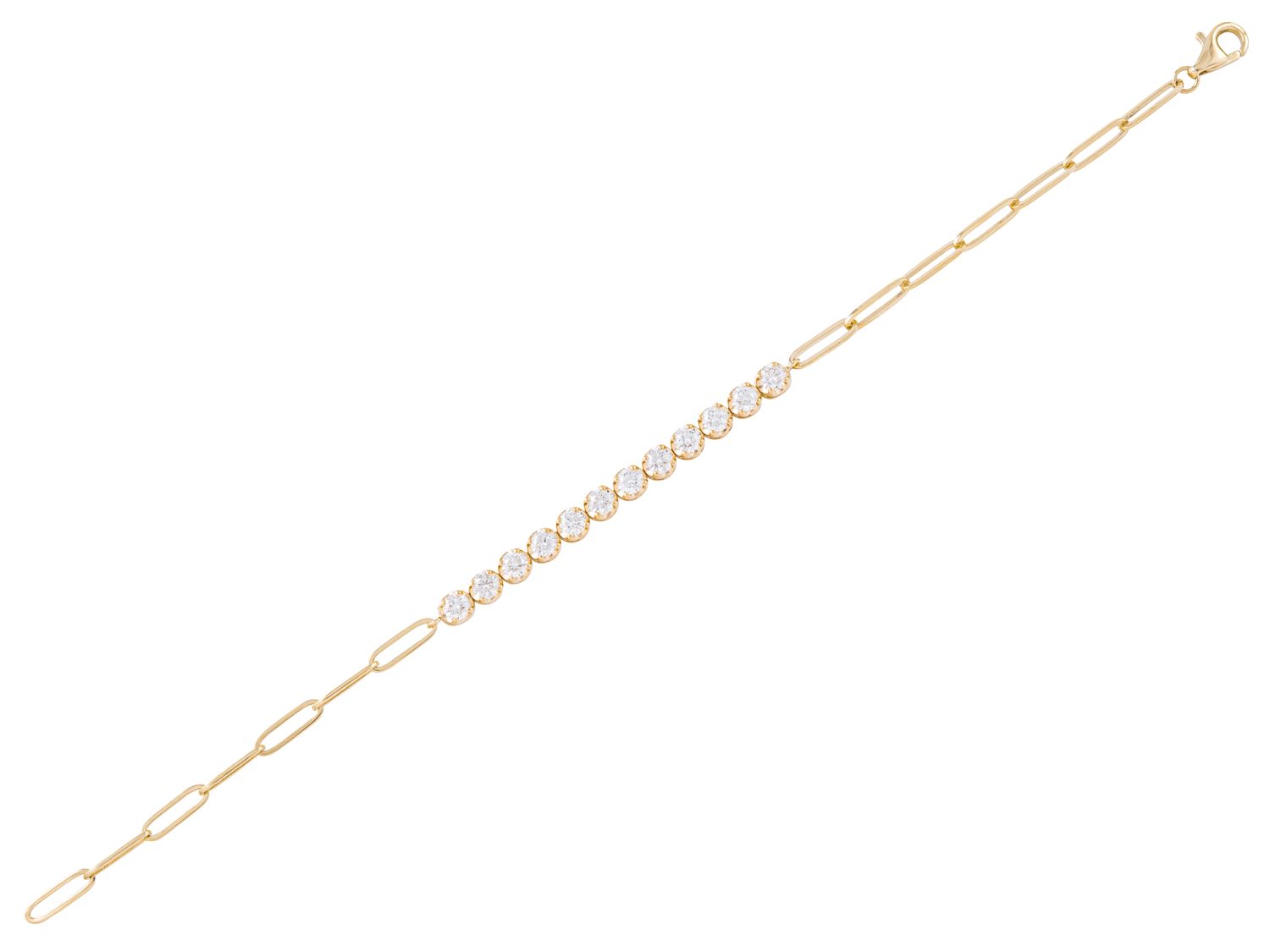 Diamond Bracelet - 14 KT Yellow Gold
