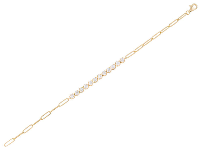 Diamond Bracelet - 14 KT Yellow Gold