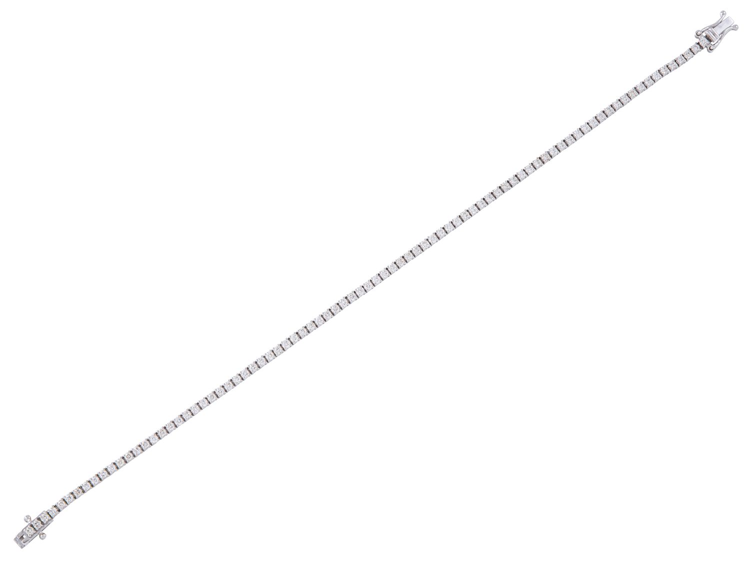 Diamond Bracelet - 14 KT White Gold