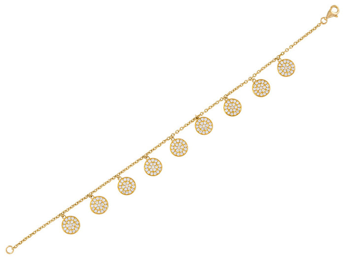 Diamond Bracelet - 14 KT Yellow Gold