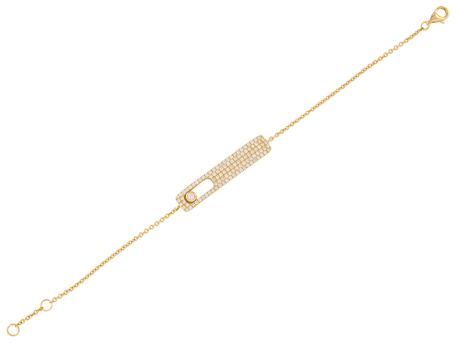 Diamond Bracelet - 14 KT Yellow Gold
